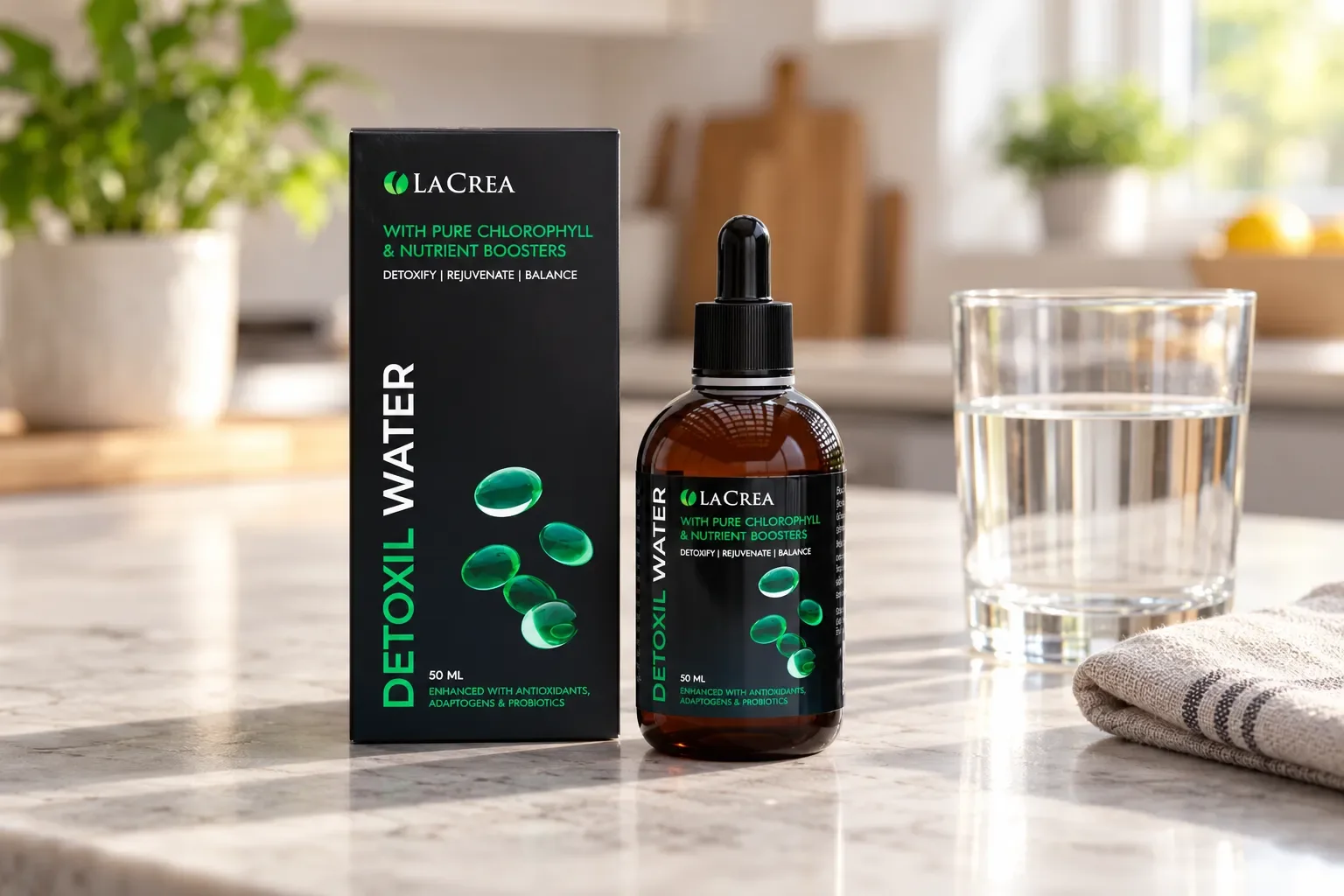 Detoxil Water — opakowanie na co dzień